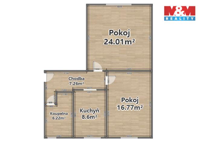 Prodej bytu 2+1, Praha - Hodkovičky, Večerní, 63 m2