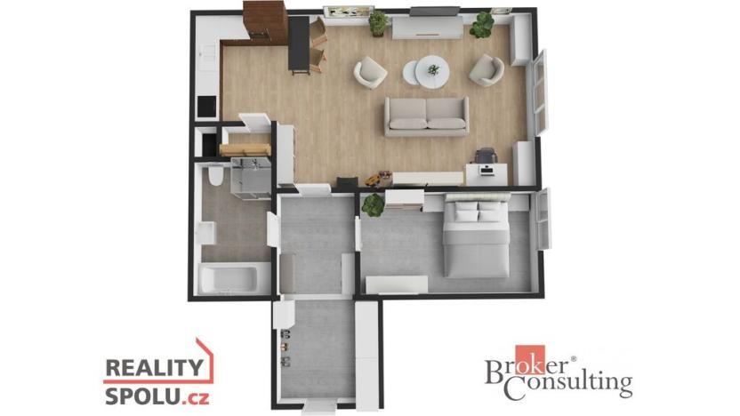 Prodej bytu 2+kk, Praha - Strašnice, Na hroudě, 71 m2