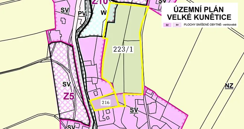 Prodej podílu pozemku pro bydlení, Velké Kunětice, 6121 m2