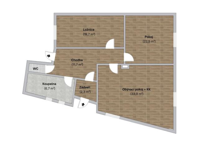 Prodej bytu 3+kk, Přísnotice, Žabčická, 99 m2