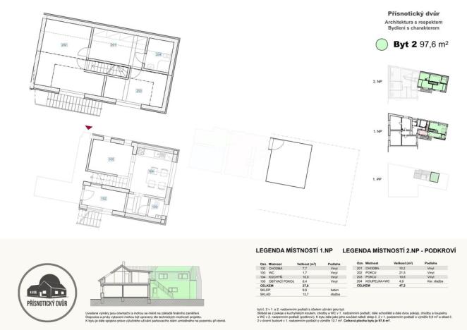 Prodej bytu 3+kk, Přísnotice, Žabčická, 75 m2