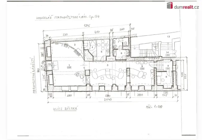 Pronájem kanceláře, Mladá Boleslav, Staroměstské náměstí, 118 m2