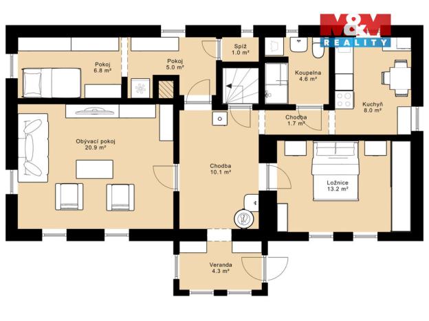 Prodej rodinného domu, Nová Bystřice - Hůrky, 63 m2