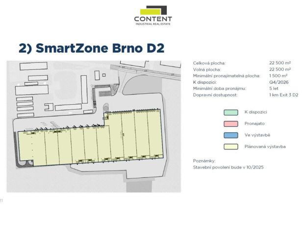 Pronájem výrobních prostor, Brno - Chrlice, U jezu, 1500 m2