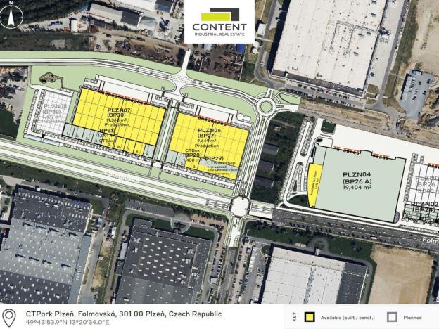 Pronájem skladu, Plzeň - Skvrňany, Ke Karlovu, 3683 m2