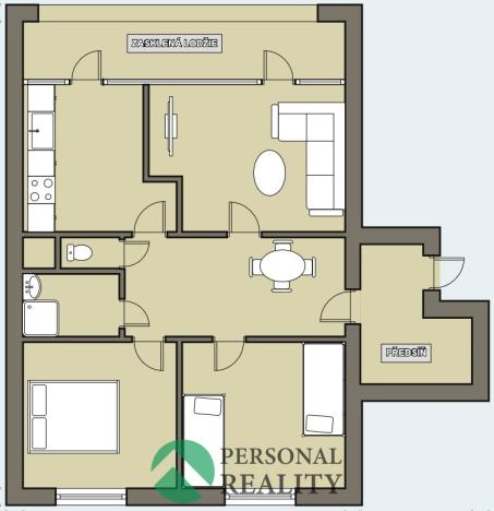 Prodej bytu 3+1, Praha - Řepy, Makovského, 75 m2