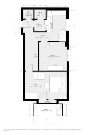 Pronájem bytu 2+1, Brno, Palackého třída, 60 m2