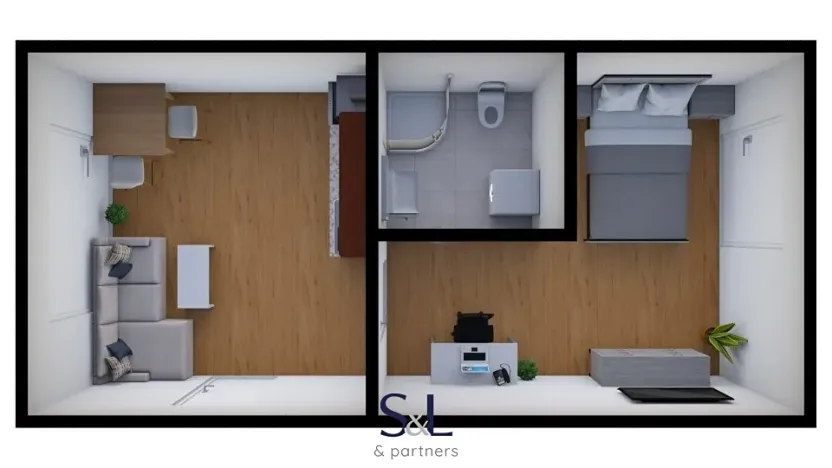 Pronájem bytu 1+1, Nový Bor, Riegrova, 30 m2