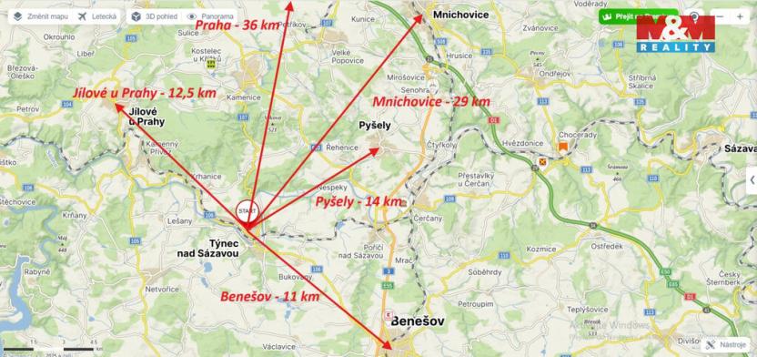 Pronájem bytu 3+1, Týnec nad Sázavou, Jílovská, 61 m2