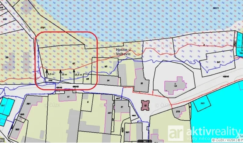 Prodej pozemku pro bydlení, Hostín u Vojkovic, 1755 m2