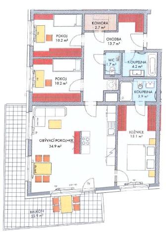 Prodej bytu 4+kk, Praha - Třebonice, Thomasova, 104 m2