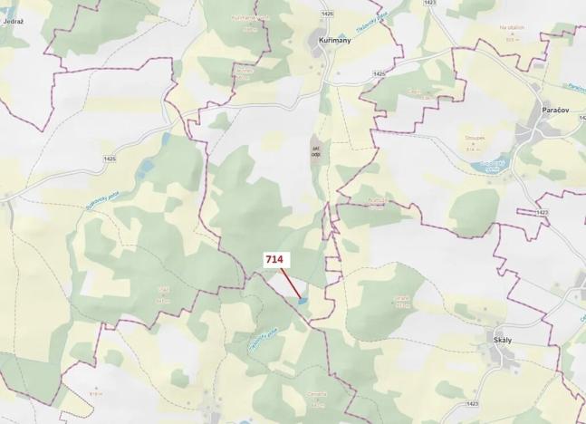 Dražba lesa, Kuřimany, 2850 m2