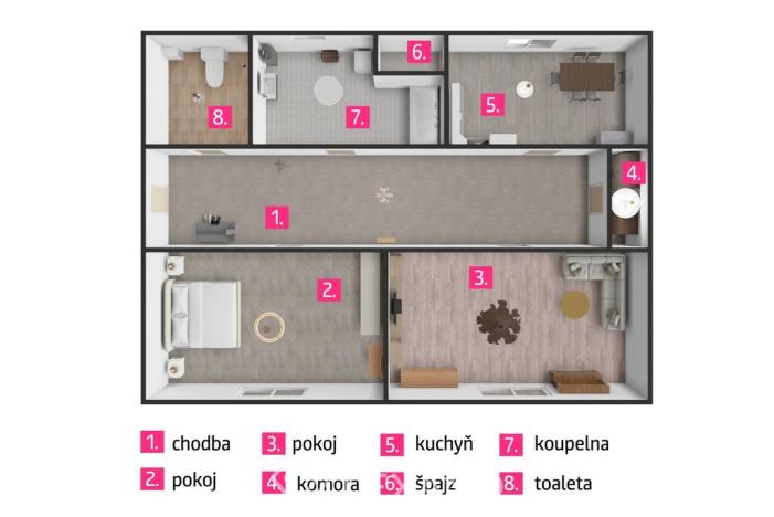 Prodej bytu 2+1, Šanov, Nádražní, 85 m2