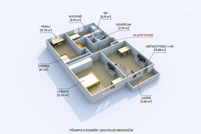 Prodej bytu 3+1, Štěnovice, Lipová, 75 m2
