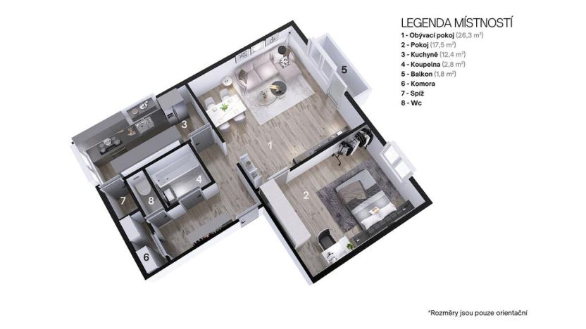 Pronájem bytu 2+1, Hradec Králové, Buzulucká, 70 m2