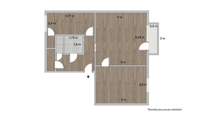 Pronájem bytu 2+1, Hradec Králové, Buzulucká, 70 m2