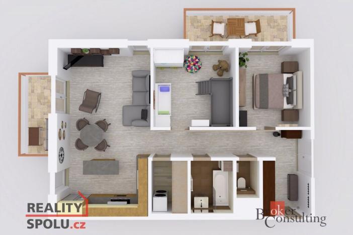 Prodej bytu 3+kk, Rajhrad, Masarykova, 89 m2