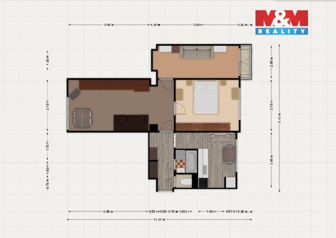 Prodej bytu 3+1, Cheb, Na Hradčanech, 64 m2