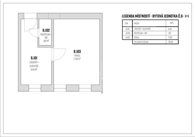 Prodej bytu 1+1, Brno - Královo Pole, Slovinská, 29 m2