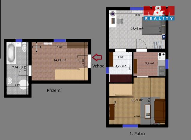 Pronájem rodinného domu, Chotusice, 64 m2