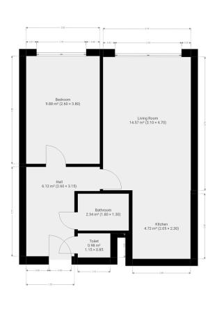 Pronájem bytu 2+kk, Praha - Michle, Přímětická, 43 m2