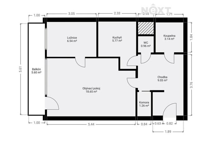 Prodej bytu 2+1, Praha - Bohnice, Ratibořská, 46 m2