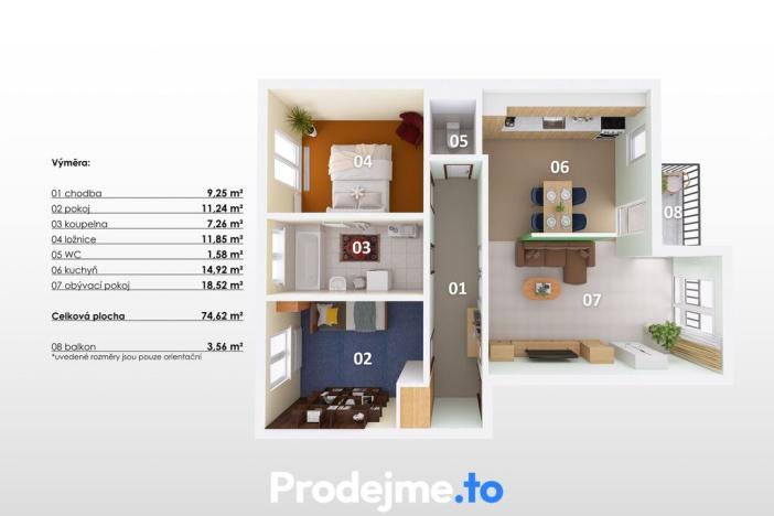 Prodej bytu 3+1, Strachotice - Micmanice, 78 m2