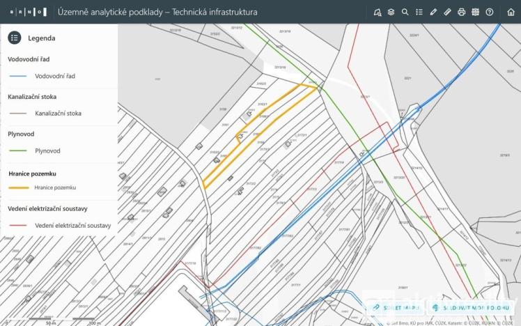 Prodej zahrady, Brno, Jámy, 2116 m2