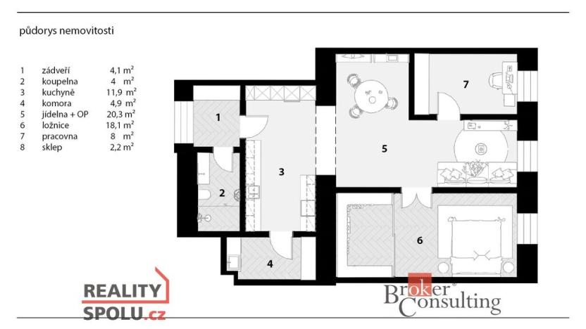 Prodej bytu 3+1, Praha - Karlín, Karlínské náměstí, 73 m2