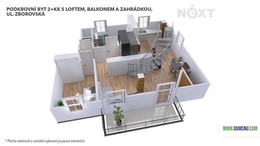 Pronájem bytu 2+kk, Šumperk, Zborovská, 83 m2