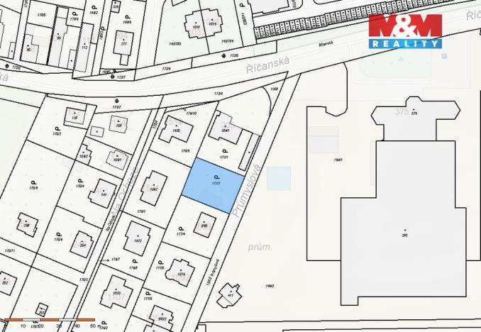 Prodej pozemku pro bydlení, Jesenice, Průmyslová, 700 m2