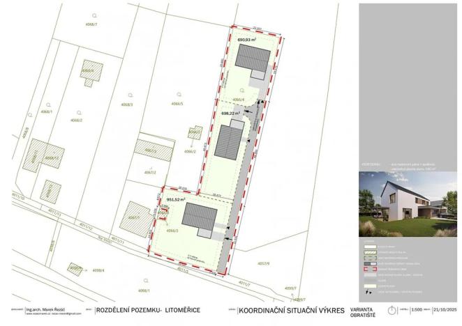 Prodej pozemku pro bydlení, Litoměřice, Na Vinici, 2650 m2
