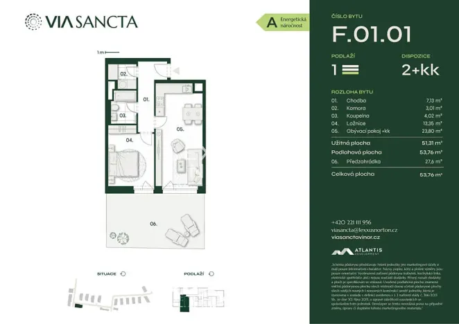 Prodej bytu 2+kk, Praha - Vinoř, Mladoboleslavská, 54 m2