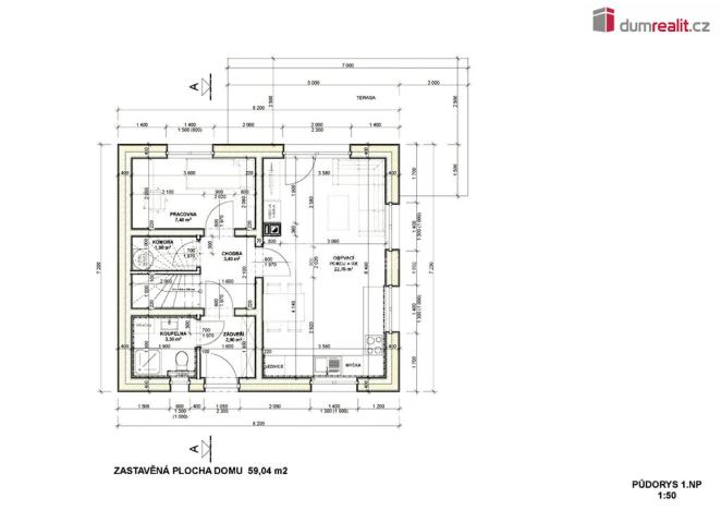 Prodej rodinného domu, Úherce, Východní, 85 m2