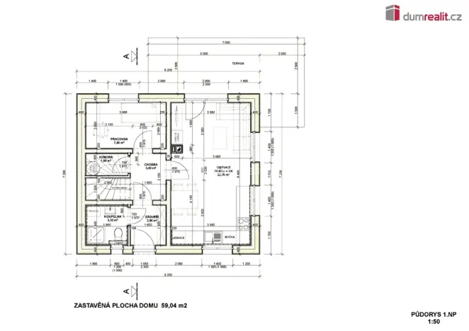 Prodej rodinného domu, Úherce, Východní, 85 m2