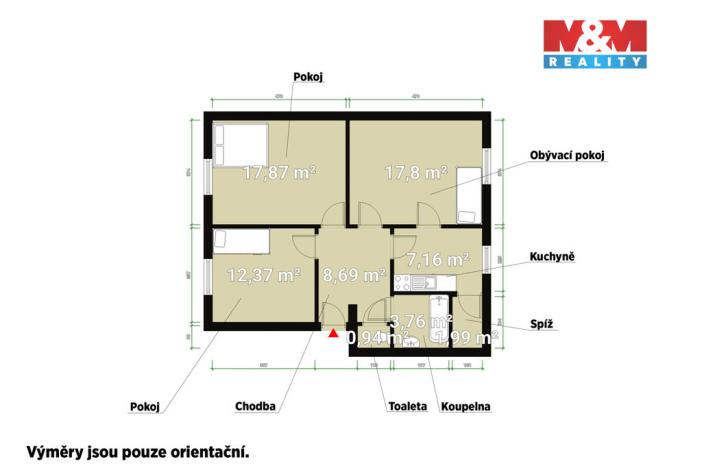 Prodej bytu 3+1, Plzeň, Zelenohorská, 72 m2