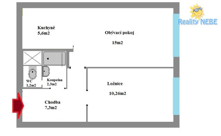 Pronájem bytu 2+kk, Praha - Smíchov, U Demartinky, 47 m2