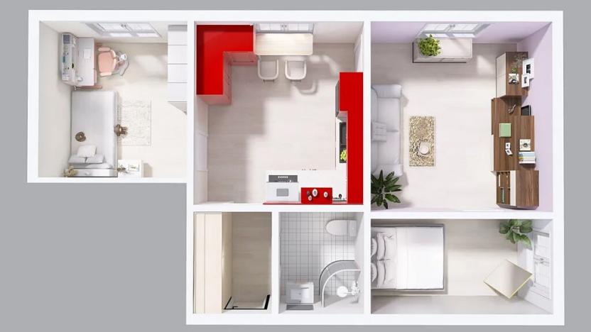 Prodej bytu 3+1, Úpice, Národní, 50 m2