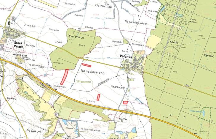 Prodej pole, Velenka, 52885 m2