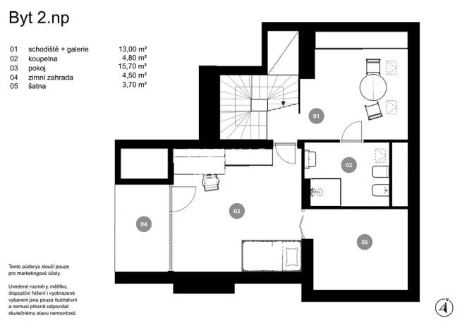 Prodej bytu 3+kk, Praha - Holešovice, Dělnická, 104 m2