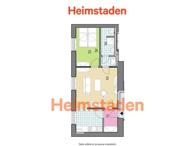 Pronájem bytu 2+kk, Havířov - Město, Hlavní třída, 42 m2