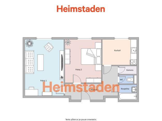 Pronájem bytu 2+1, Havířov - Město, Beethovenova, 56 m2