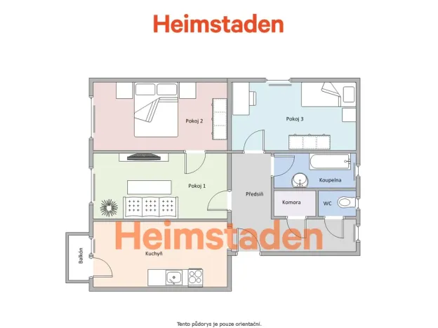 Pronájem bytu 3+1, Havířov - Šumbark, Klimšova, 71 m2