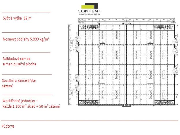Pronájem skladu, Kožichovice, Žďárského, 2500 m2
