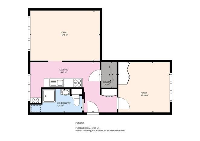 Prodej bytu 2+1, Ústí nad Labem - Severní Terasa, Svojsíkova, 50 m2