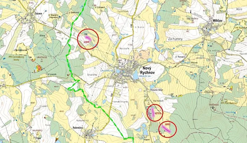 Prodej podílu lesa, Nový Rychnov, 6035 m2