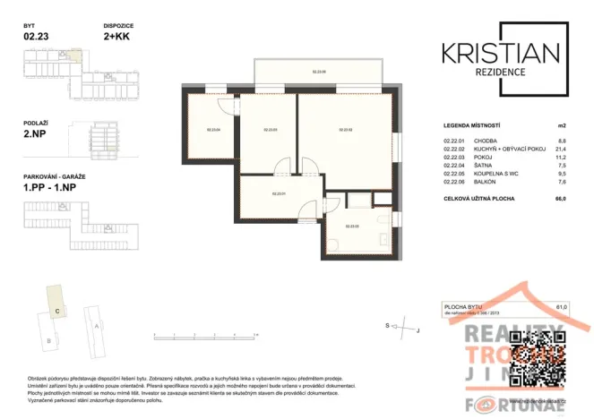 Prodej bytu 2+kk, Hradec Králové, Pod Zámečkem, 58 m2