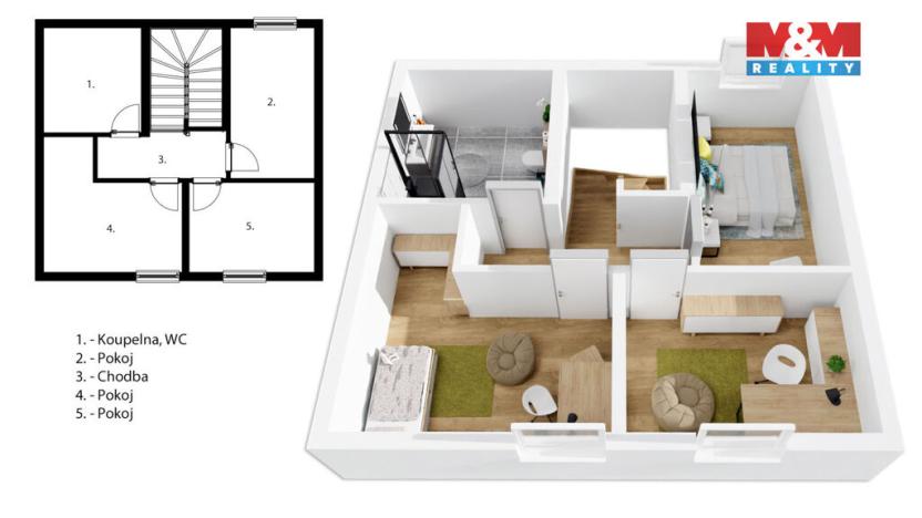 Pronájem bytu 4+kk, Starý Vestec, 96 m2