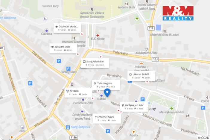 Pronájem obchodního prostoru, Slaný, Husova, 83 m2