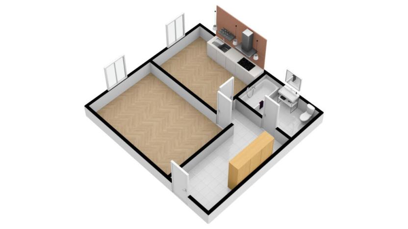 Pronájem bytu 2+kk, Liberec - Liberec IV-Perštýn, Revoluční, 45 m2